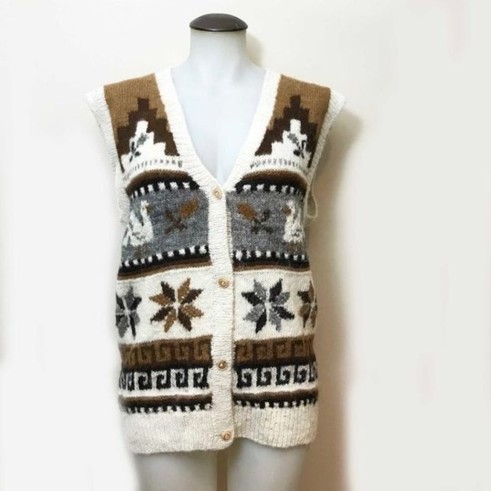 Hand Made In Peru Alpaca Sweater Vest